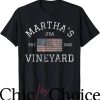 Marthas Vineyard T-Shirt American Flag USA Vintage T-Shirt
