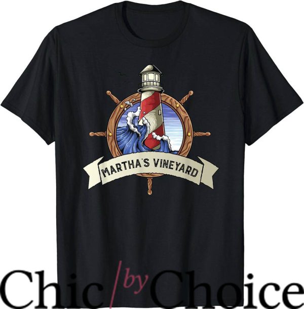 Marthas Vineyard T-Shirt Nautical Lighthouse Cape Cod TShirt