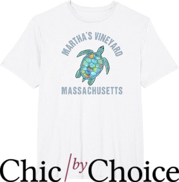 Marthas Vineyard T-Shirt Sea Turtle Illustration T-Shirt