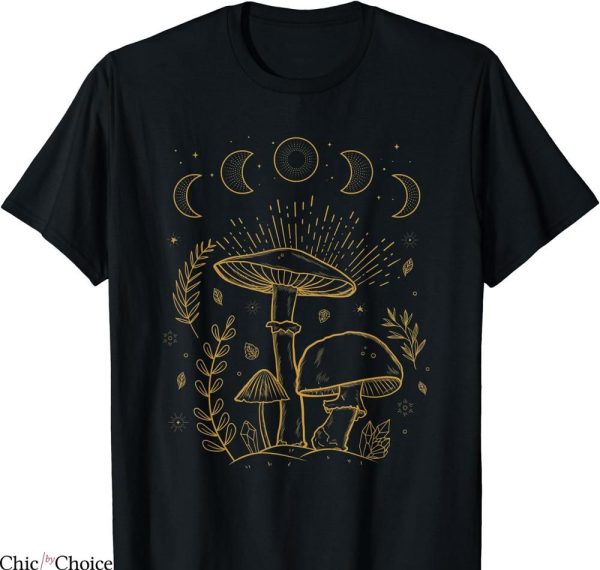 Mellow Mushroom T-shirt Goblincore Aesthetic Dark Academia