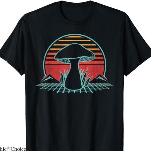 Mellow Mushroom T-shirt Retro 80s Style Fungi Mycology