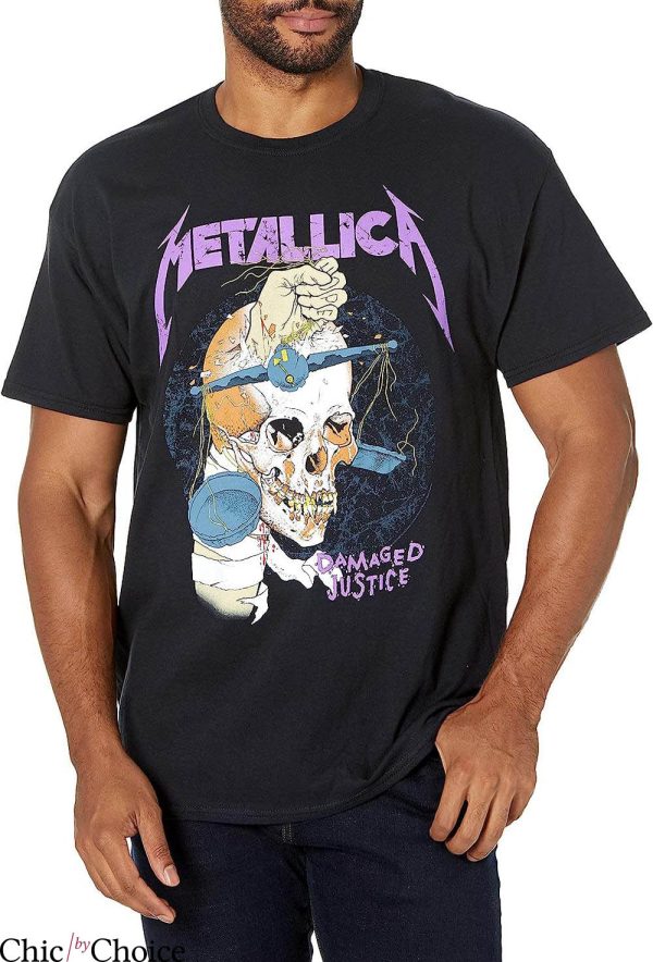 Metallica T-Shirt Damaged Justice Sorrow T-Shirt Trending