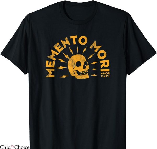 Momento Mori T-shirt Gold Skull Graphic