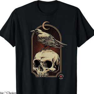 Momento Mori T-shirt Nevermore Skull and Raven