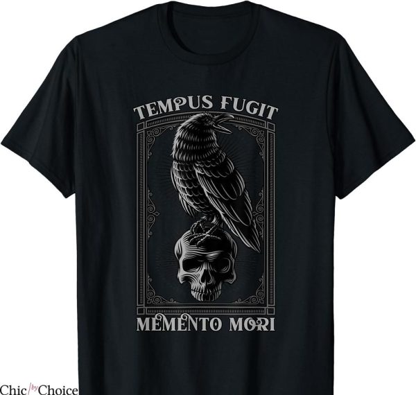 Momento Mori T-shirt Tempus Fugit Latin Phrase