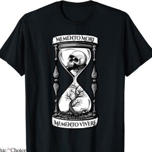 Momento Mori T-shirt Vivere Skull Design Stoic