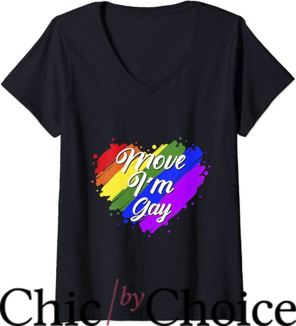 Move Im Gay T-Shirt Rainbow Heart T-Shirt LGBTQ