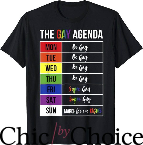 Move Im Gay T-Shirt Super Gay Agenda Flag Inspirational Tee