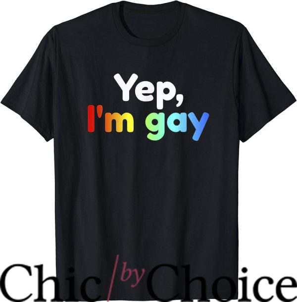 Move Im Gay T-Shirt Yep I’m Gay Rainbow Gradient Funny Shirt