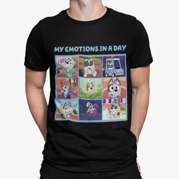 My Emotions In A Day Bluey Shirt