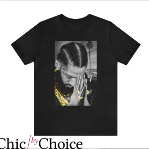 Nipsey Hussle T-Shirt Wearing Gold Clasp Hands Music