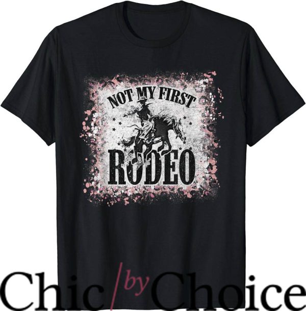 Not My First Rodeo T-Shirt Vintage Leopard Bleached Trending