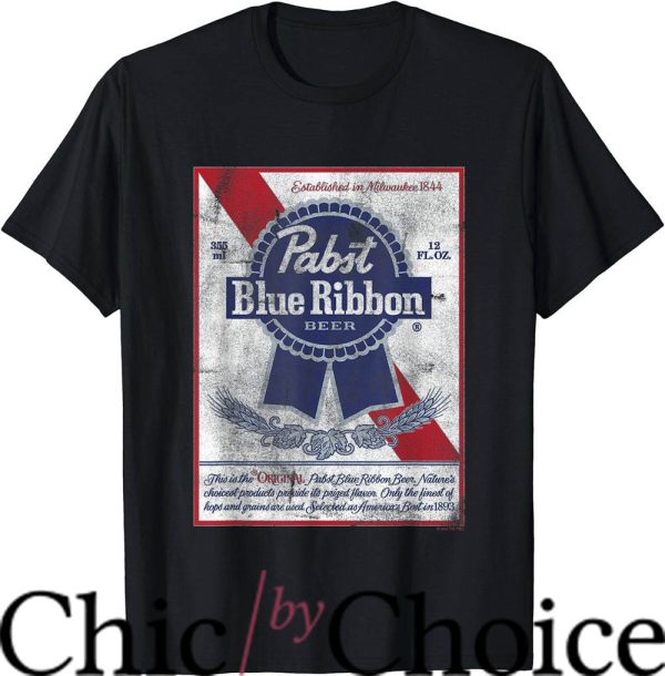 Pabst Blue Ribbon T-Shirt Can Label T-Shirt Trending