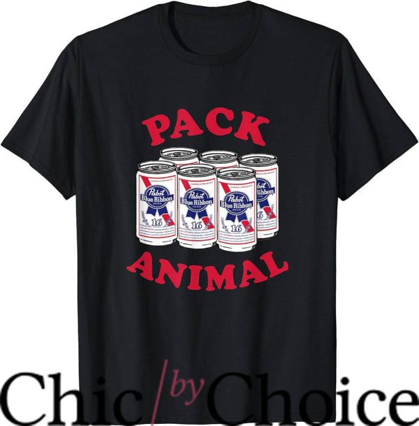 Pabst Blue Ribbon T-Shirt Pack Animal Six Pack T-Shirt