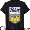 Pabst Blue Ribbon T-Shirt Three Glasses T-Shirt Trending