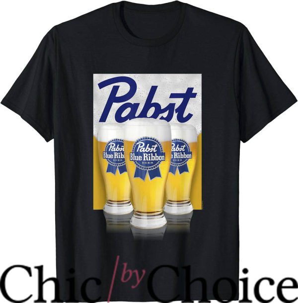 Pabst Blue Ribbon T-Shirt Three Glasses T-Shirt Trending