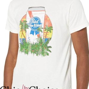 Pabst Blue Ribbon T-Shirt Tropical Summer Vintage Trending