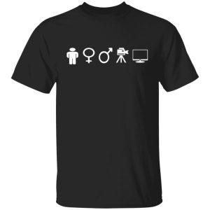 Person woman man camera tv shirt