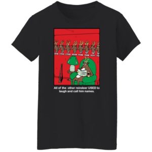 Reindeer all of the other reindeer used to laugh and call him names shirt