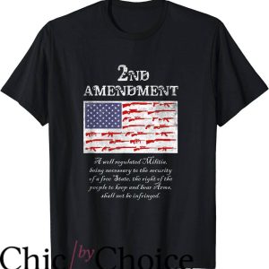 Right To Bear Arms T-Shirt 2nd Amendment American Flag