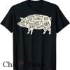 Satriale’s Pork Store T Shirt Butcher Diagram Bacon