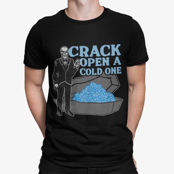 Skeleton Crack Open A Cold One Shirt