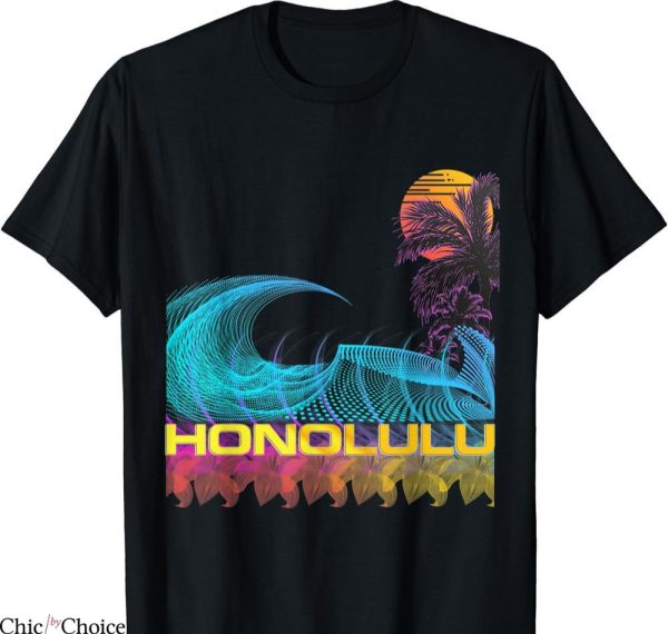 Stussy Honolulu T-shirt Retro 80s Style Vintage Vaporwave