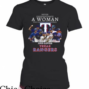 Texas Ranger T-Shirt Woman Who Loves Texas Rangers