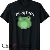 They Them T Shirt Pronouns Frog Cute