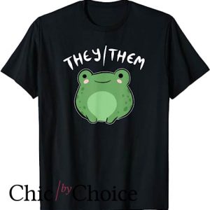 They Them T Shirt Pronouns Frog Cute