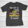 Thin Red Line Firefighter Grandpa Firemen T-Shirt