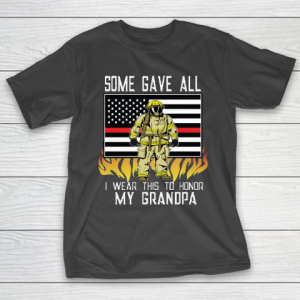 Thin Red Line Firefighter Grandpa Firemen T-Shirt