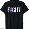 Title Fight T-Shirt Fight Lymphoma Cancer Military Ribbon
