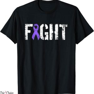 Title Fight T-Shirt Fight Lymphoma Cancer Military Ribbon