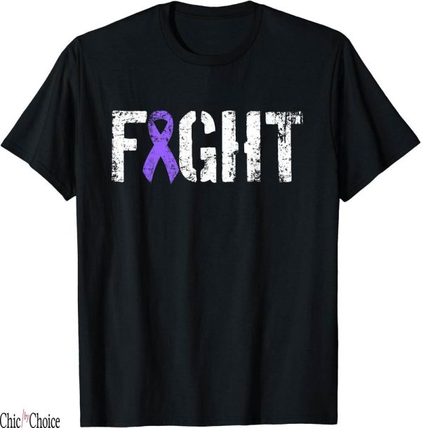 Title Fight T-Shirt Fight Lymphoma Cancer Military Ribbon