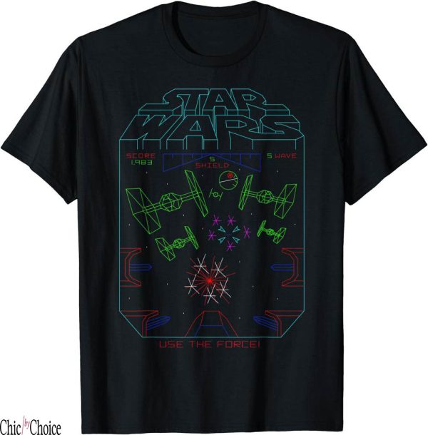 Title Fight T-Shirt Star Space Fight Vintage Arcade Graphic