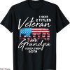 Title Fight T-Shirt Veteran Grandpa American Flag Two Titles