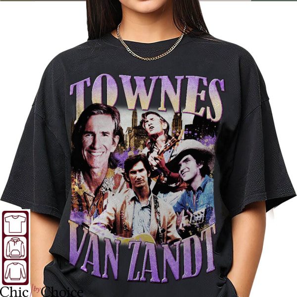 Townes Van Zandt T-Shirt Vintage Festival T-Shirt Music