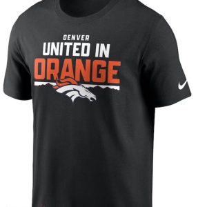 Vintage Denver Broncos T-Shirt United In Orange