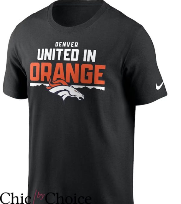 Vintage Denver Broncos T-Shirt United In Orange