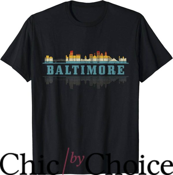 Vintage Orioles T Shirt Baltimore Skyline Maryland Tee NBA