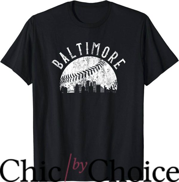 Vintage Orioles T Shirt Vintage Baltimore Maryland Skyline