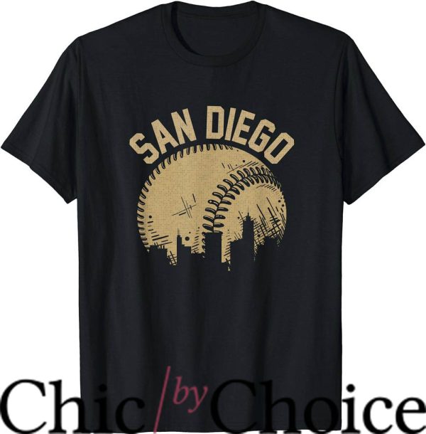 Vintage Padres T-Shirt Baseball Skyline California Tee NBA
