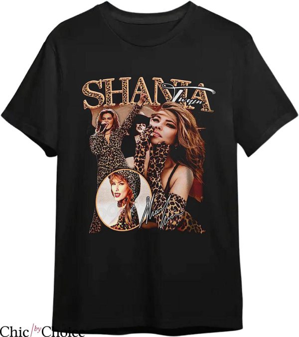 Vintage Shania Twain T-Shirt Leopard Queen Singing Music