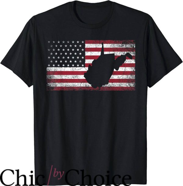 West Virginia T-Shirt American Flag 4th of July West Virginia