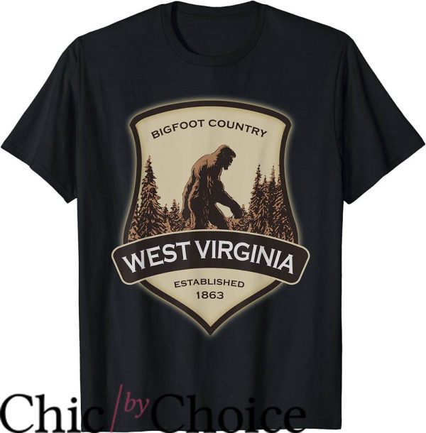 West Virginia T-Shirt Bigfoot Country Established 1863