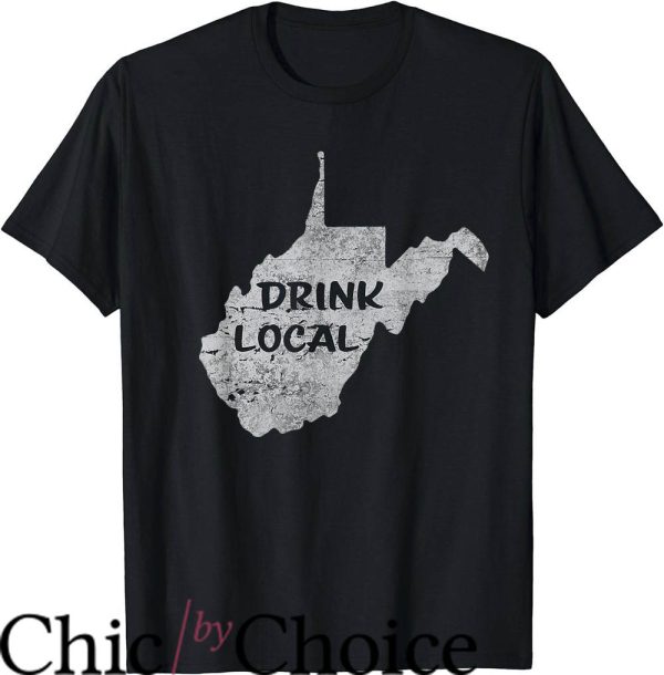 West Virginia T-Shirt Vintage Drink Local Craft