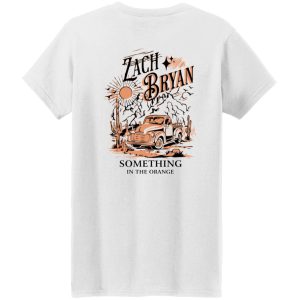 Zach Bryan something in the orange sweatshirt