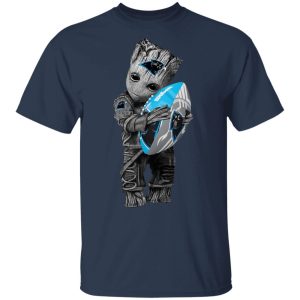 Baby Groot Hugging Carolina Panthers T-Shirts 2 Baby Groot Hugging Carolina Panthers T Shirts 11