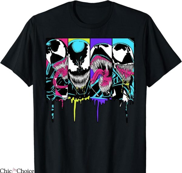 Badman Vegeta T-shirt Colorful Dripping Comic